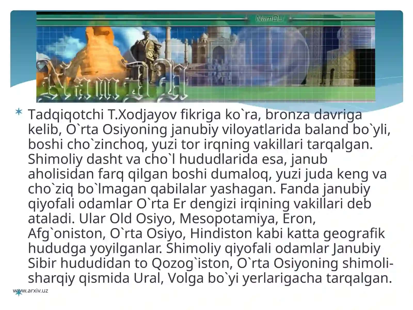 O'zbek xalqining etnik shakllanishi 4