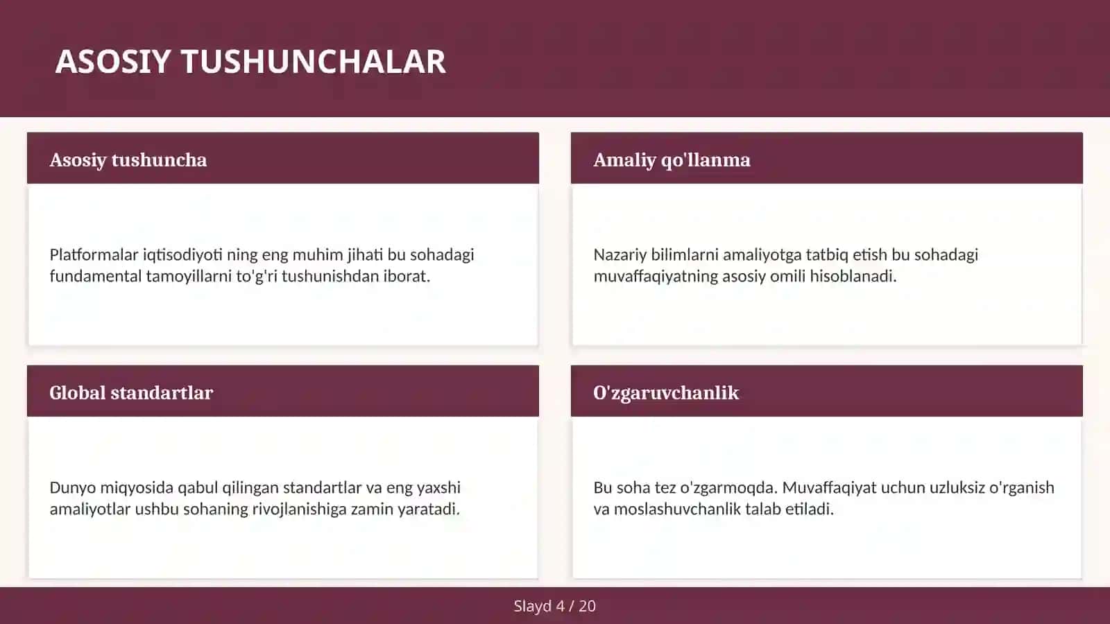 PLATFORMALAR IQTISODIYOTI 4
