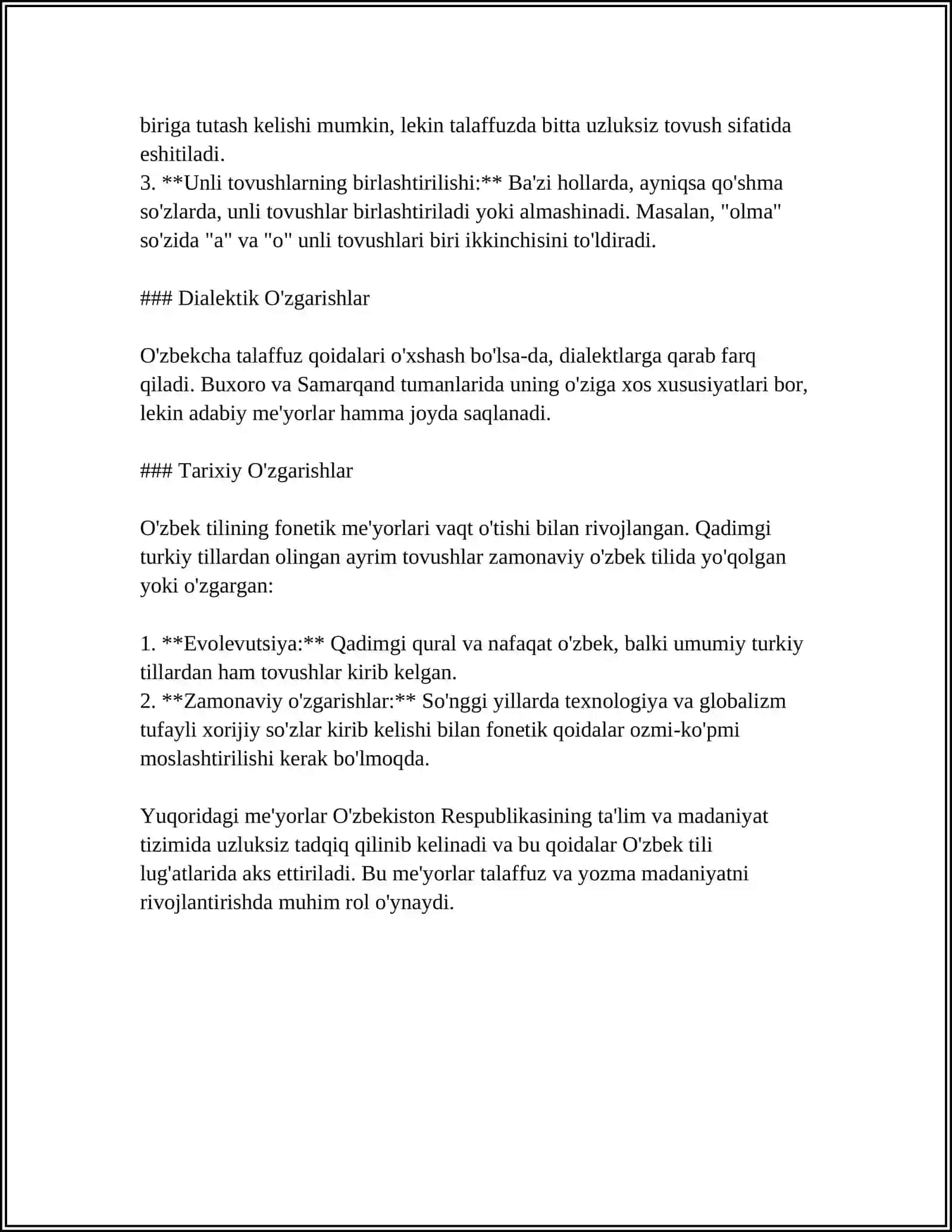 O'ZBEK ADABIY TIL ME'YORLARI 4