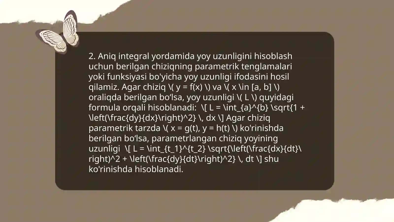 Aniq integralning geometrik tatbiqlari 4
