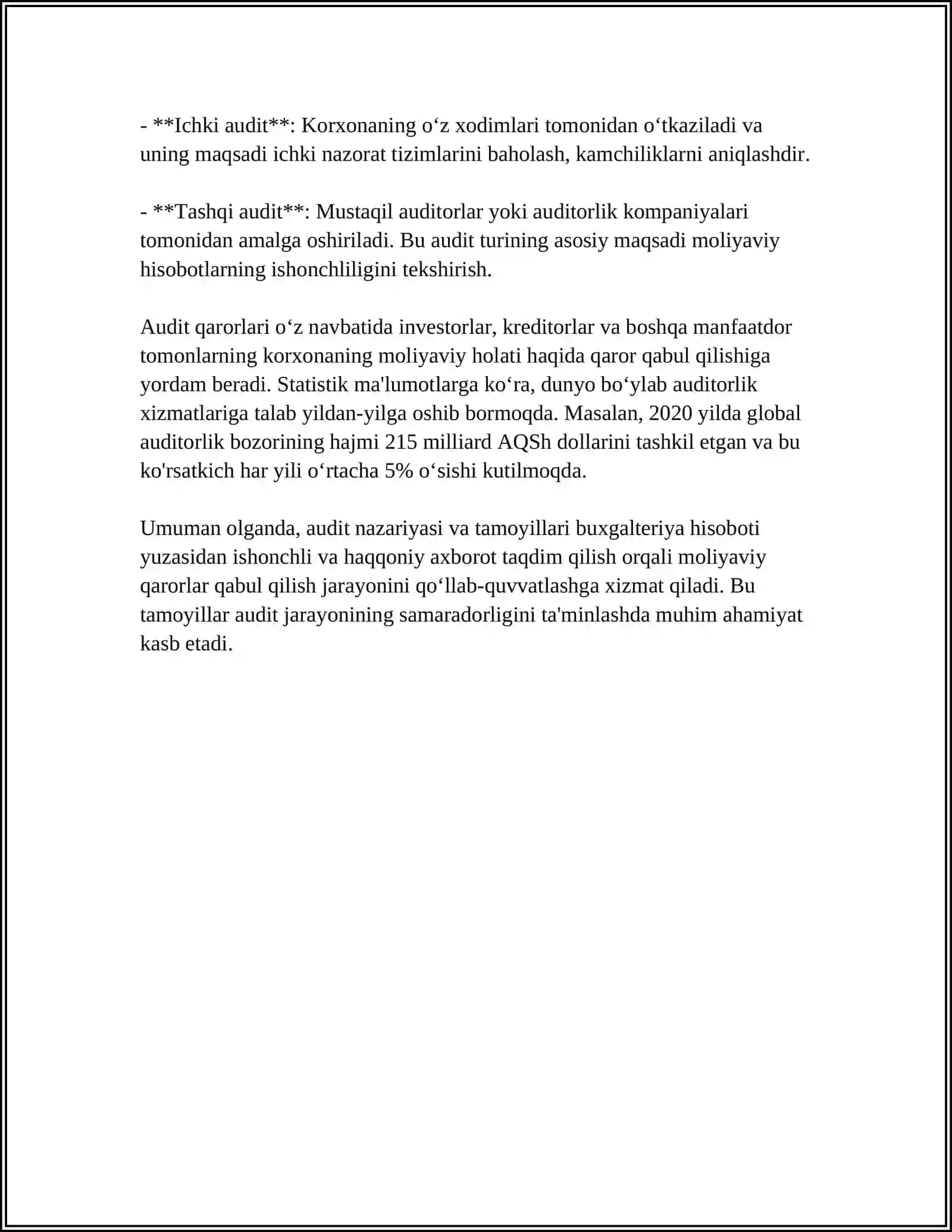 AUDIT VA AUDITORLIK TIZIMI 4