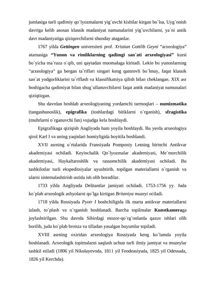 Arxeologiya fanini o‘rganishning ahamiyati 4
