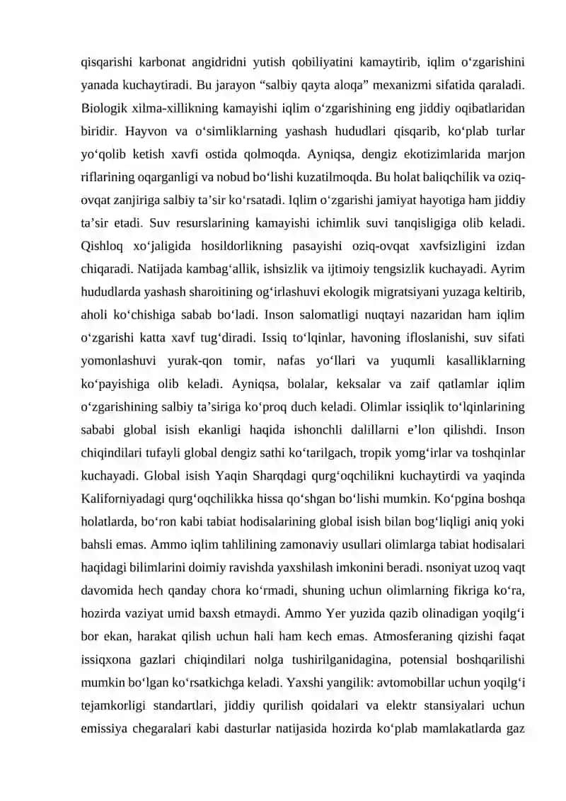 Iqlim o'zgarishi va ekologik moslashuv 4