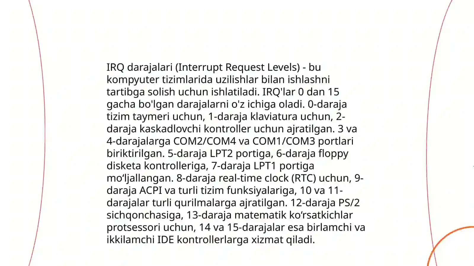 IRQ tushunchasi 4