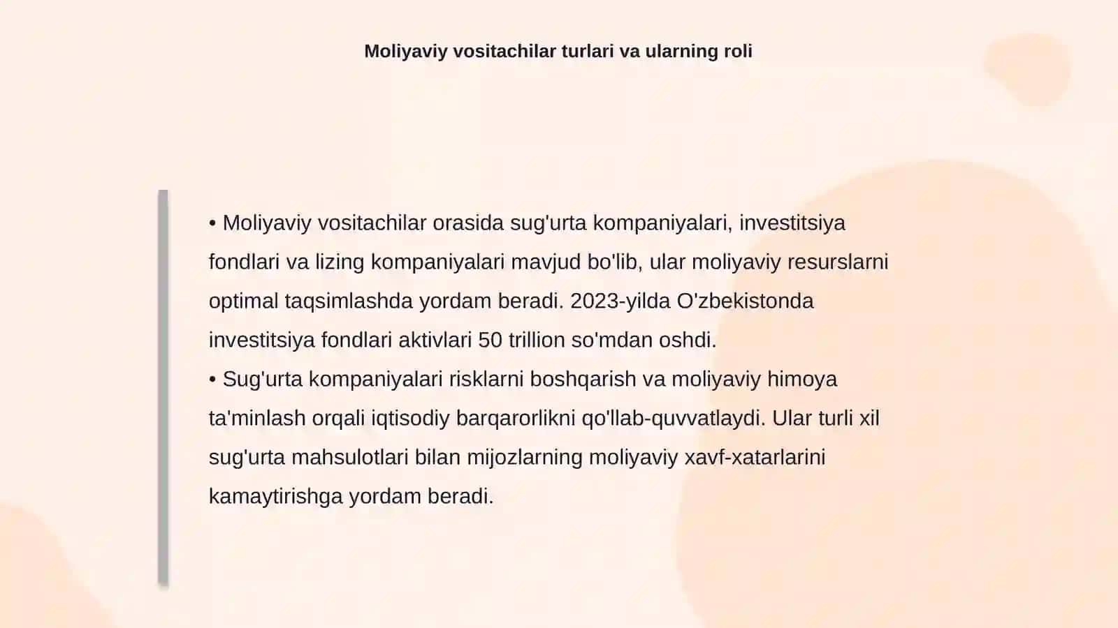 Tijorat banklari va boshqa moliyaviy vositachilar 4