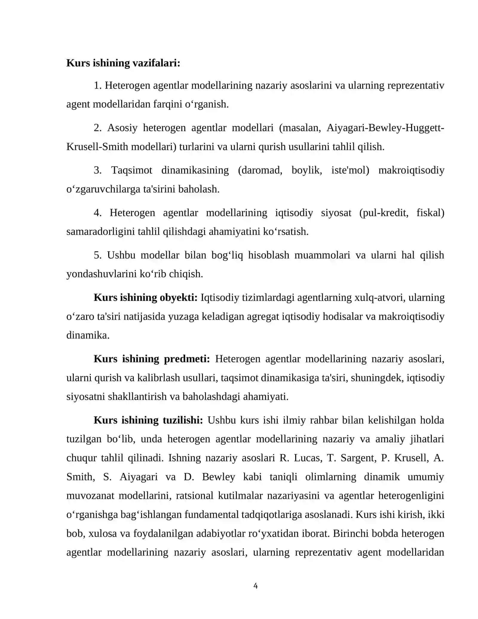 HETEROGEN AGENTLAR MODELLARI (HAM) VA TAQSIMOT DINAMKASI 4