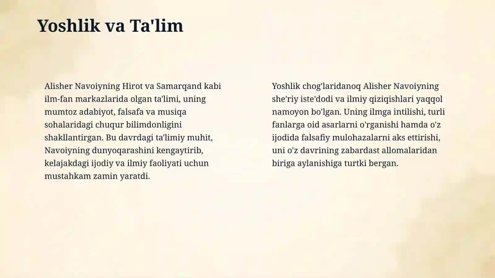 Alisher Navoiy - Hayoti va ijodi 4