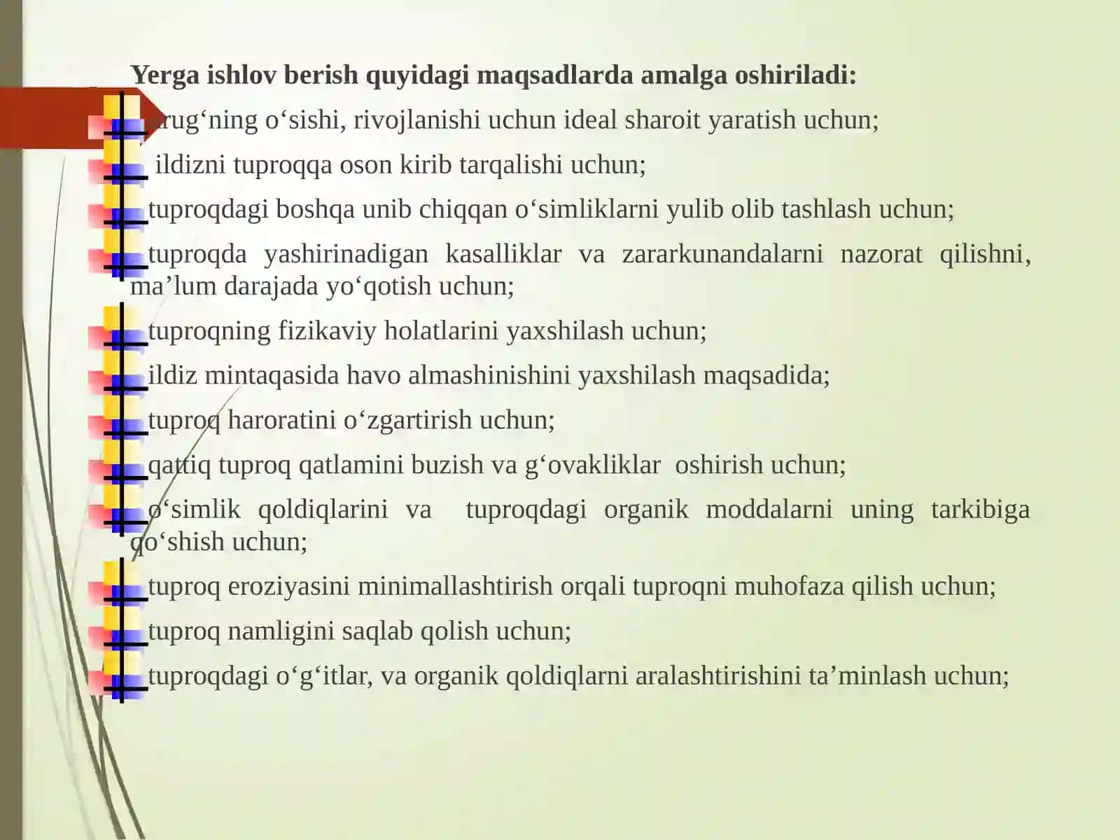Оrgаnik dеhqоnchilikdа tuprоqqа ishlоv bеrish 4
