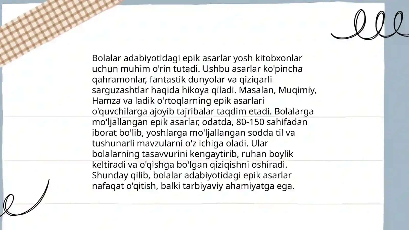 Epik asarlar 4