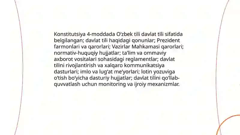 Oʻzbek tili - Davlat tili 4