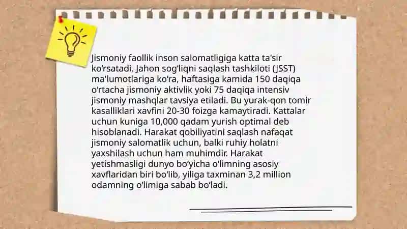 Salomatlikka ta'sir etuvchi omillar 4