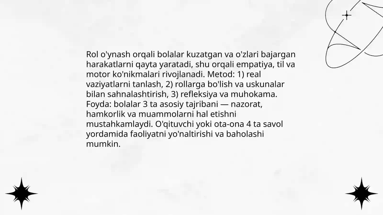 Bolalarning harakatlarni aks ettirish 4