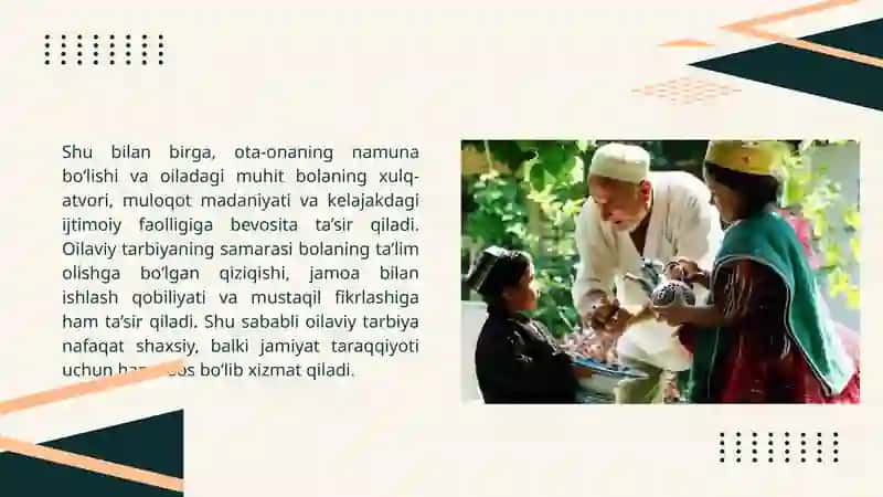 MAVZU: TARBIYA TURLARI 4