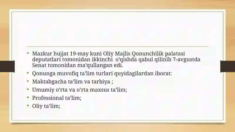 TA’LIM TO’G’RISIDAGI QONUNI 4
