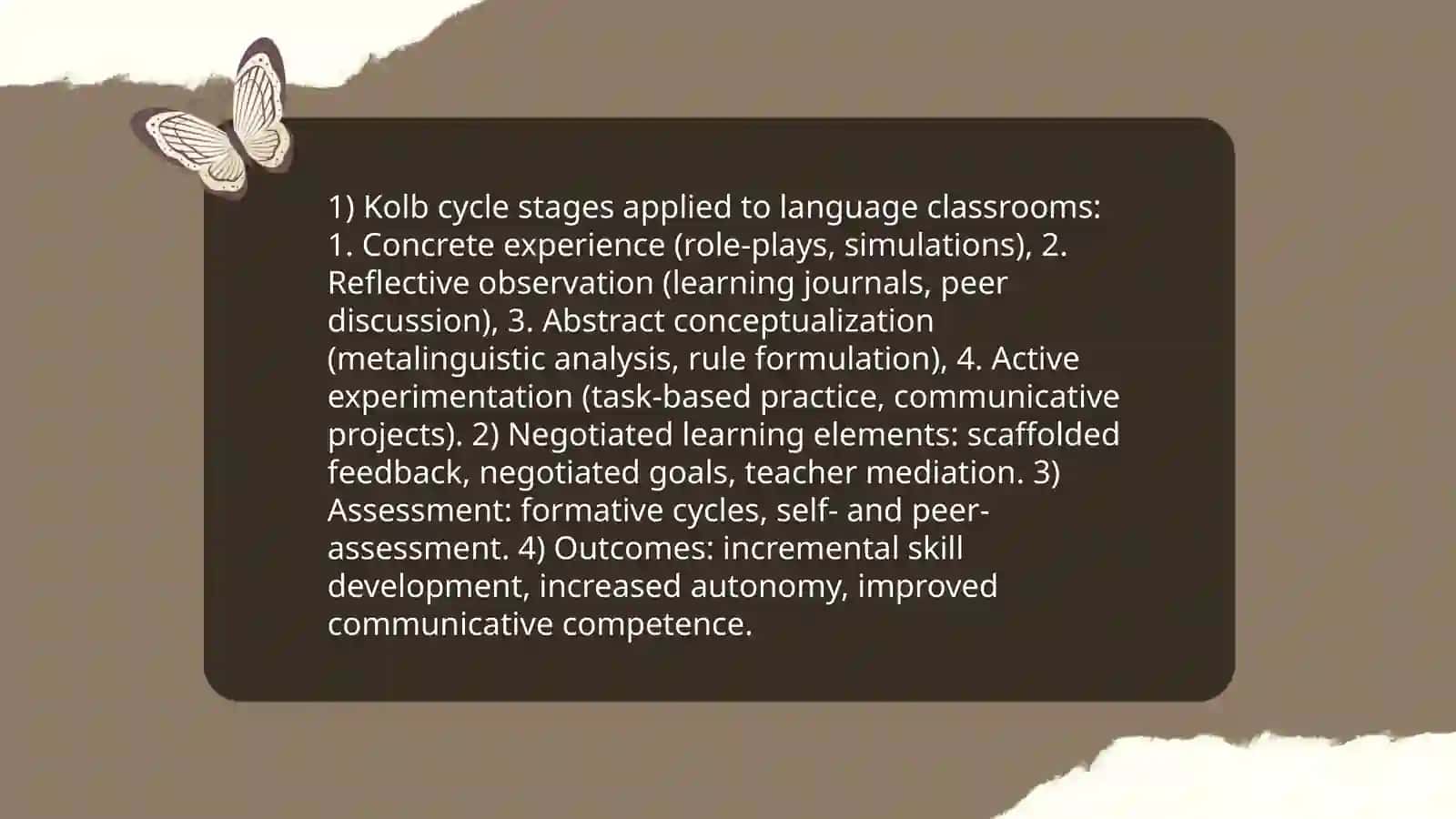 Experiental and negotiated language learning 4
