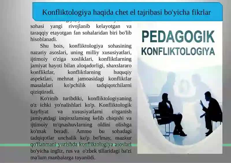 Konfliktlar va ularning turli xil turlari 4