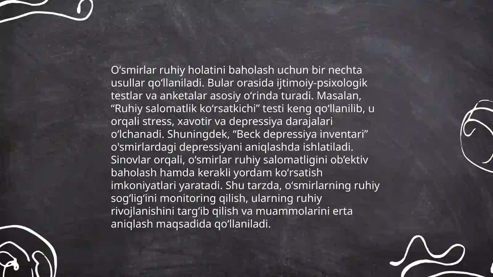 O'smirlar psixodiagnostikasi 4
