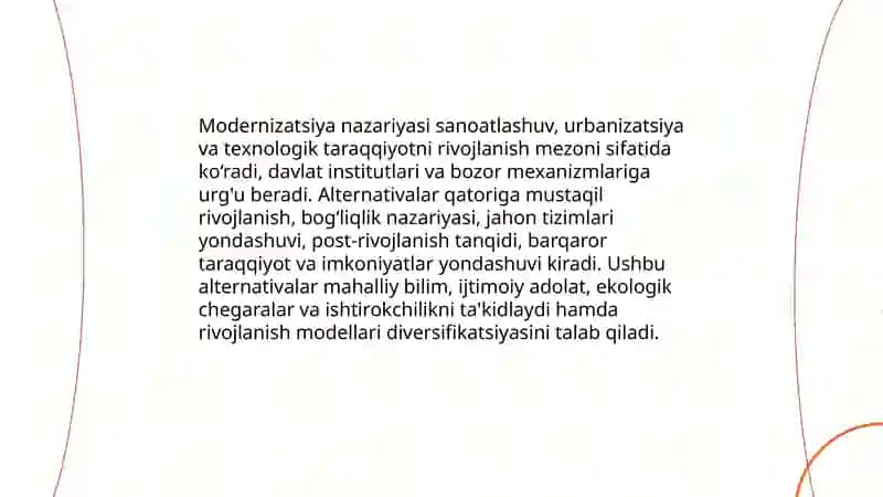 Rivojlanish falsafasi 4