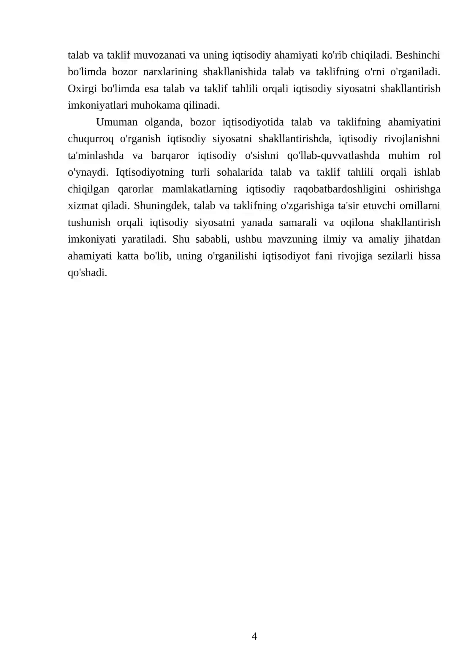 Talab va taklifning ahamiyati 4
