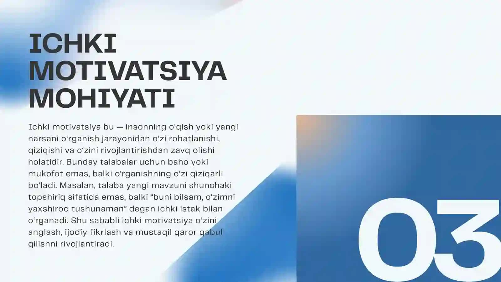 O‘QUV JARAYONLARIDA MOTIVATSIYANI UYG‘OTISH 4