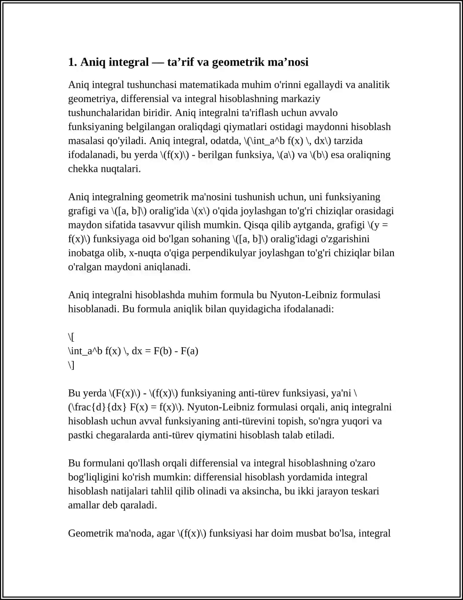 ANIQ INTEGRAL 4