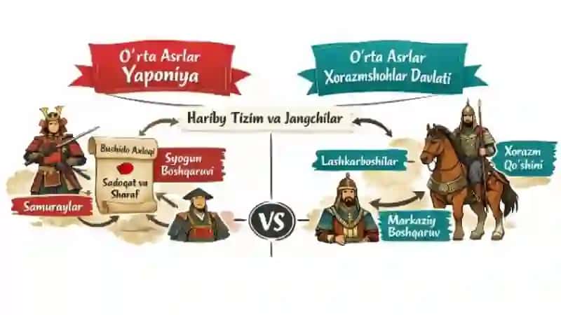 O‘rta asrlarda Yaponiya va Xorazmshohlar davlatini taqqoslash 4
