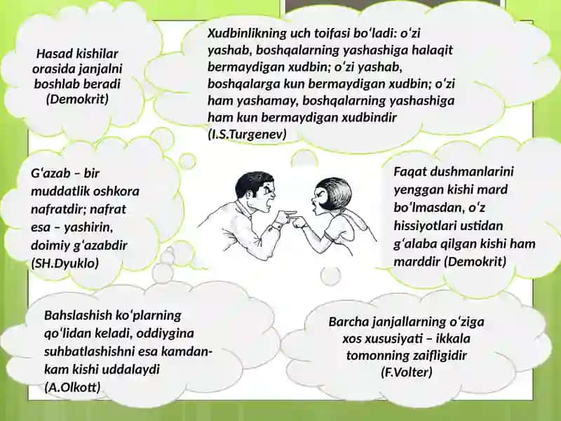 Oiladagi va jamoada gʻojam konfliktlar va ularning yechimlari 4