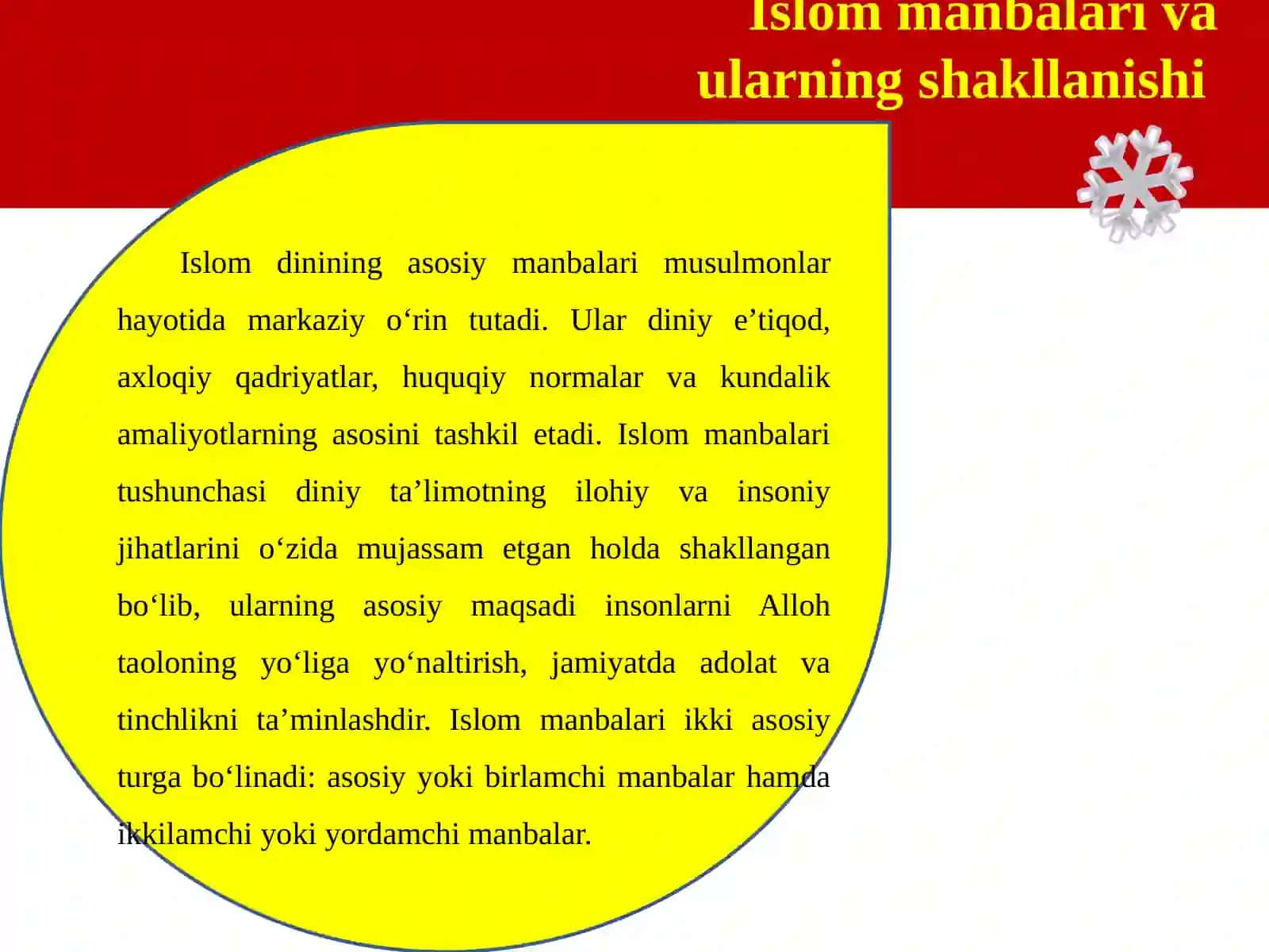 Islom manbalarining turlari va ularning shakllanishi 4