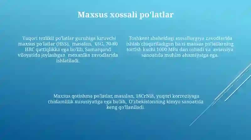 Pólatlarning sortamenti 4