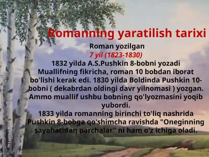 Roman "Evgeniy Onegin" 4