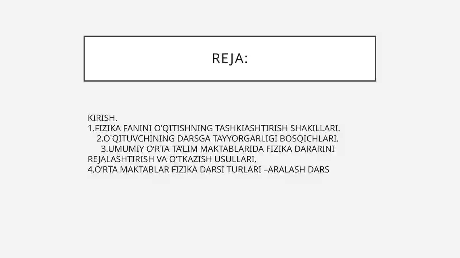 FIZIKA O'QITISH METODIKASI FANIDAN 4