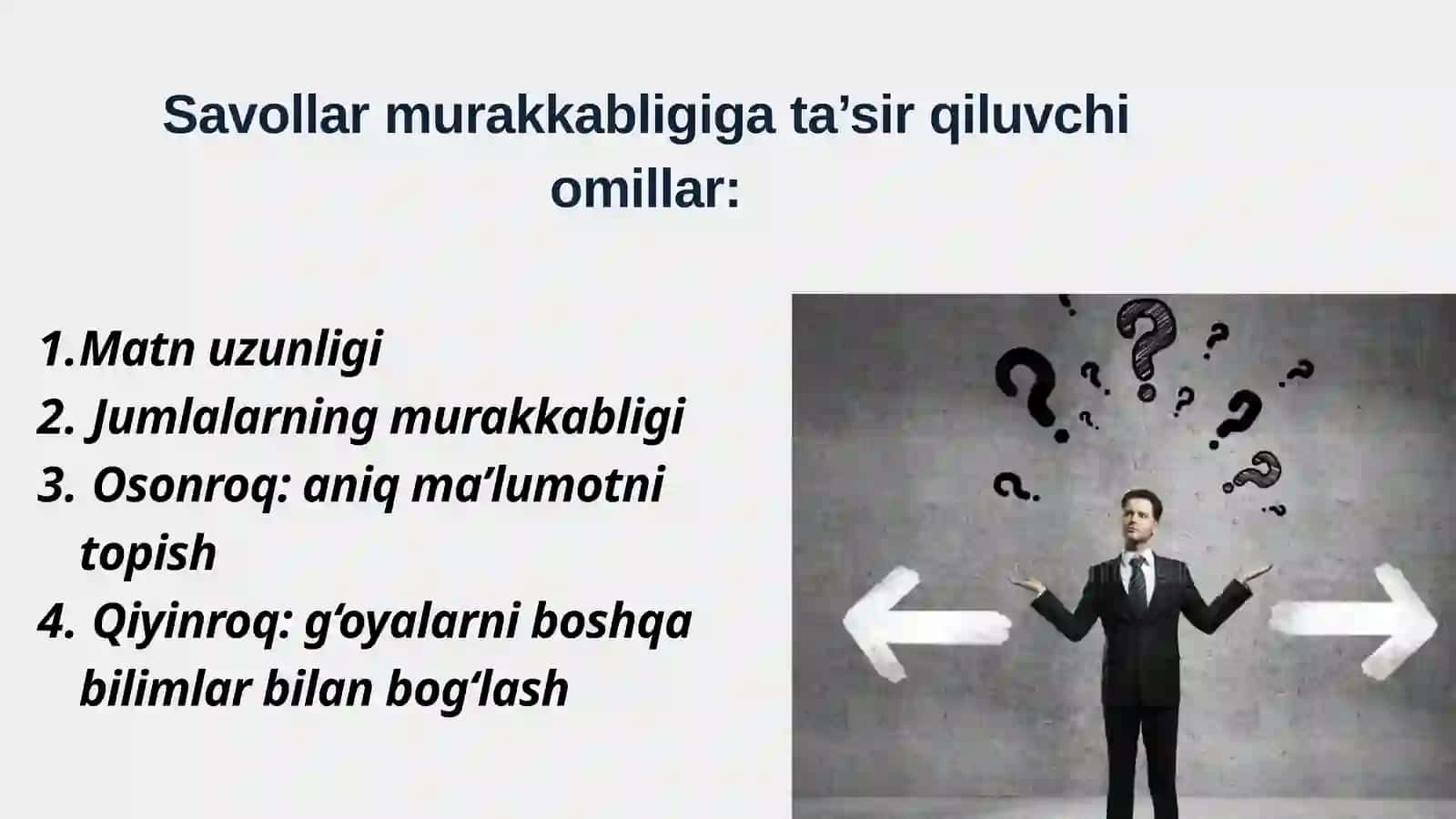 Aniq ma’lumotlarga e’tibor va ularni ajratib olish 4
