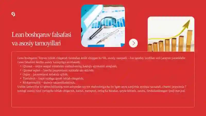 Operatsion samaradorlik va ishlab chiqarish xarajatlarini optimallashtirish 4