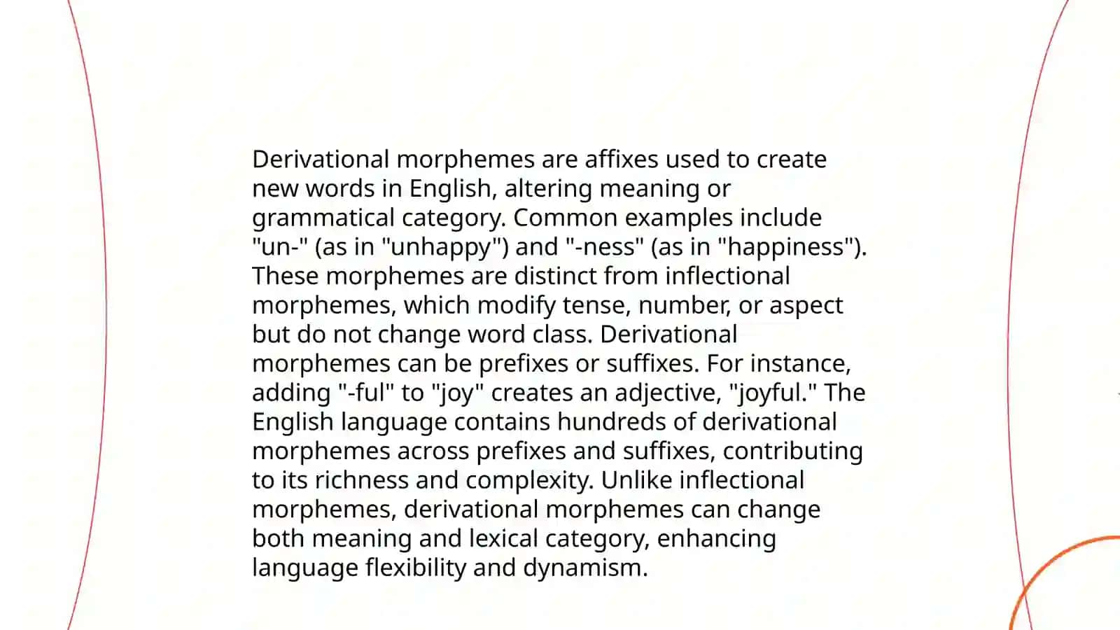 Morphology: The structure of english 4