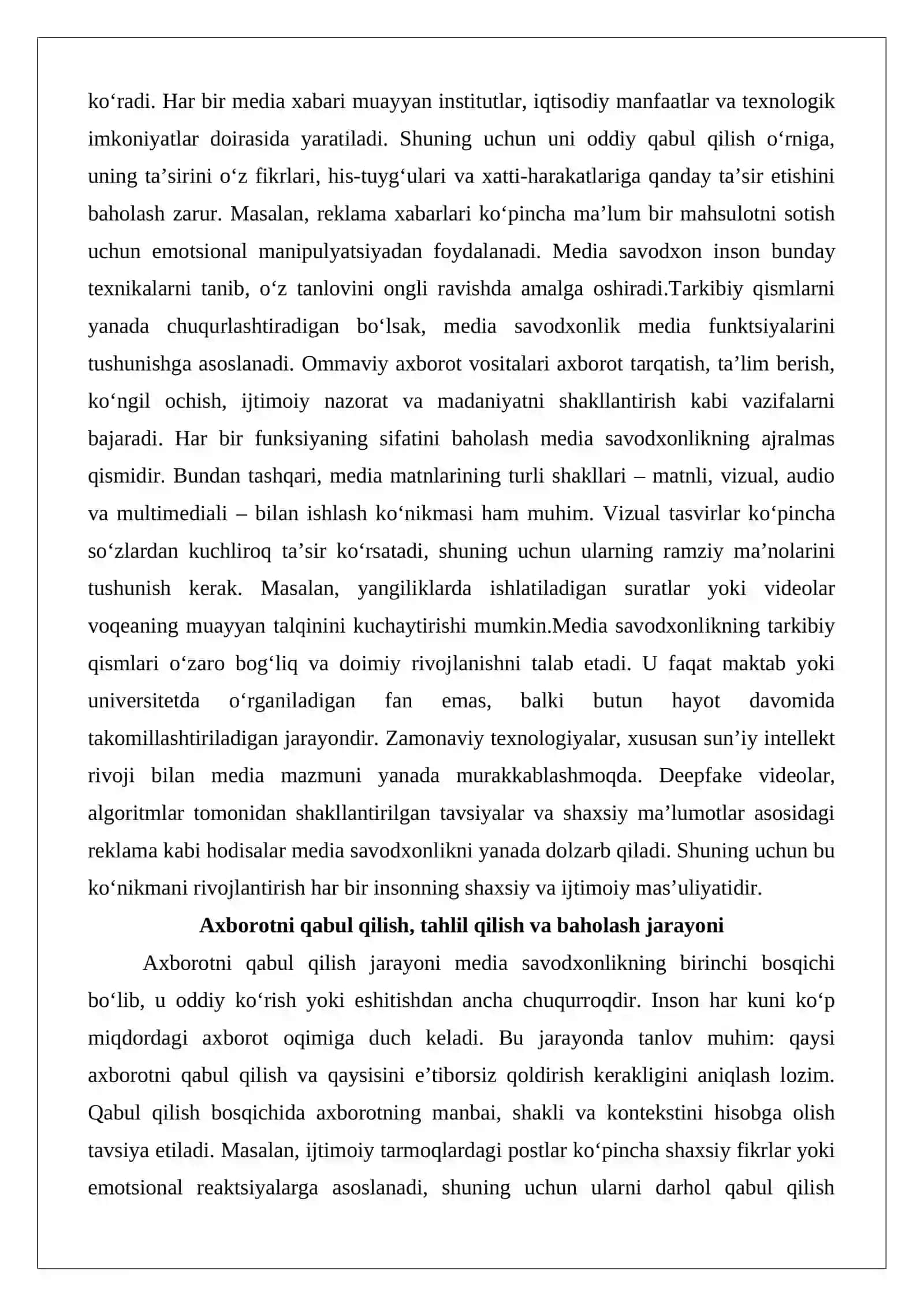 Media Savodxonlik 4