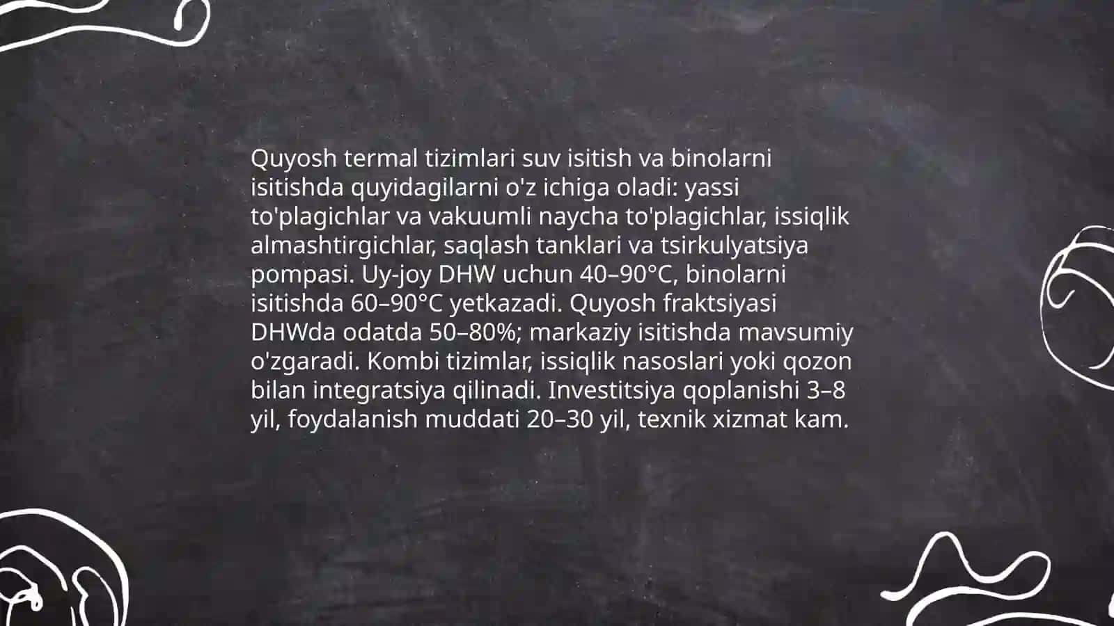 Quyosh energiyasidan foydalanish 4