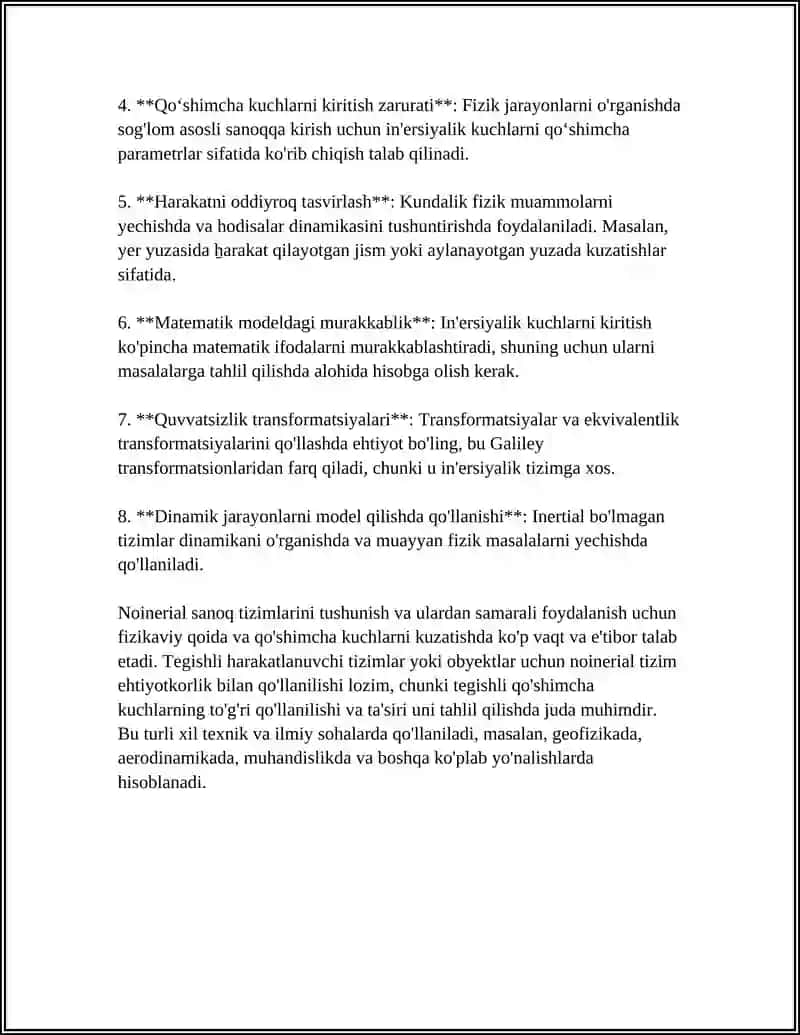 NOINERSIAL SANOQ TIZIMLARIDAGI INERSIYA KUCHLARI 4