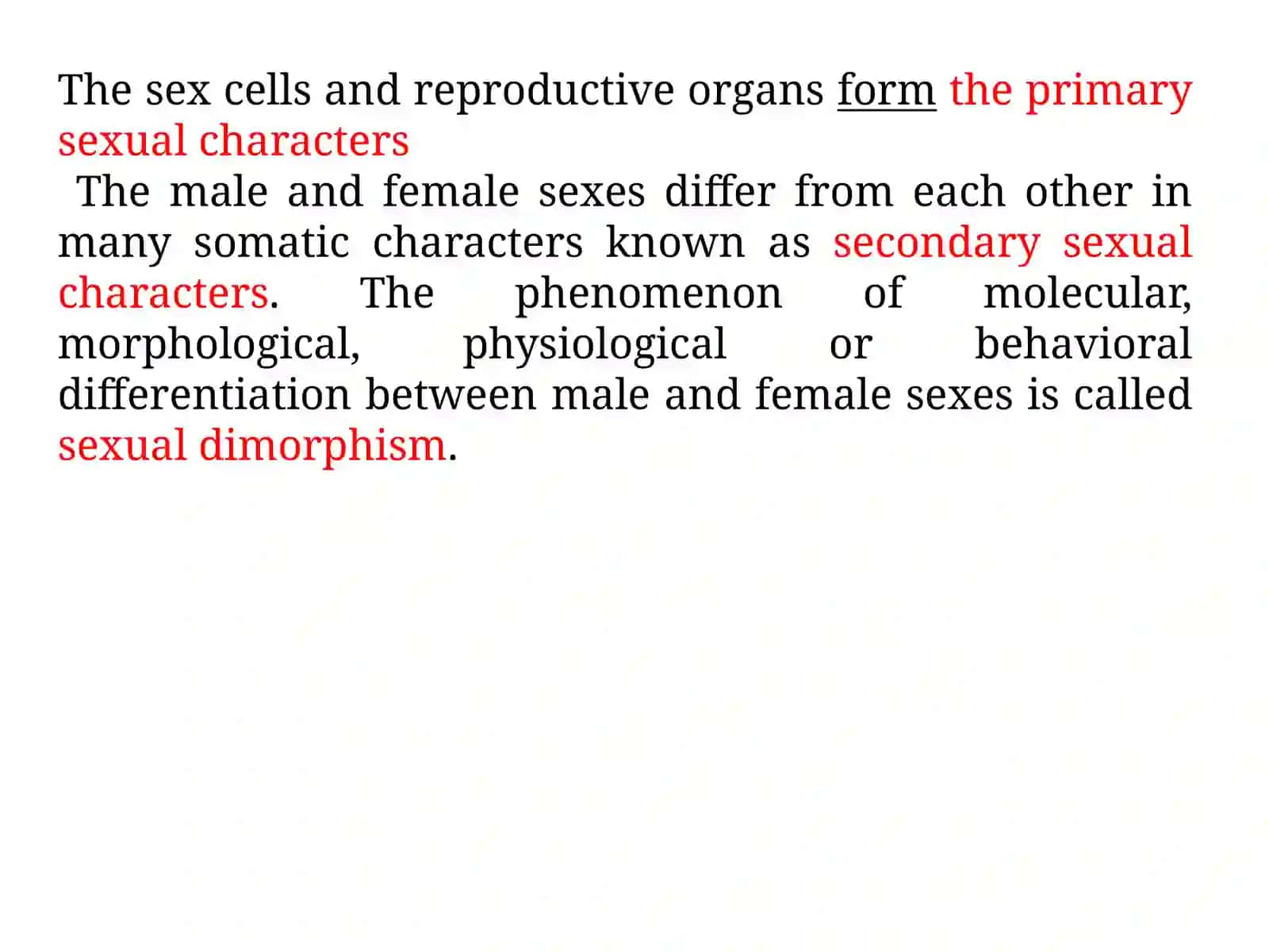 Determination of sex 4