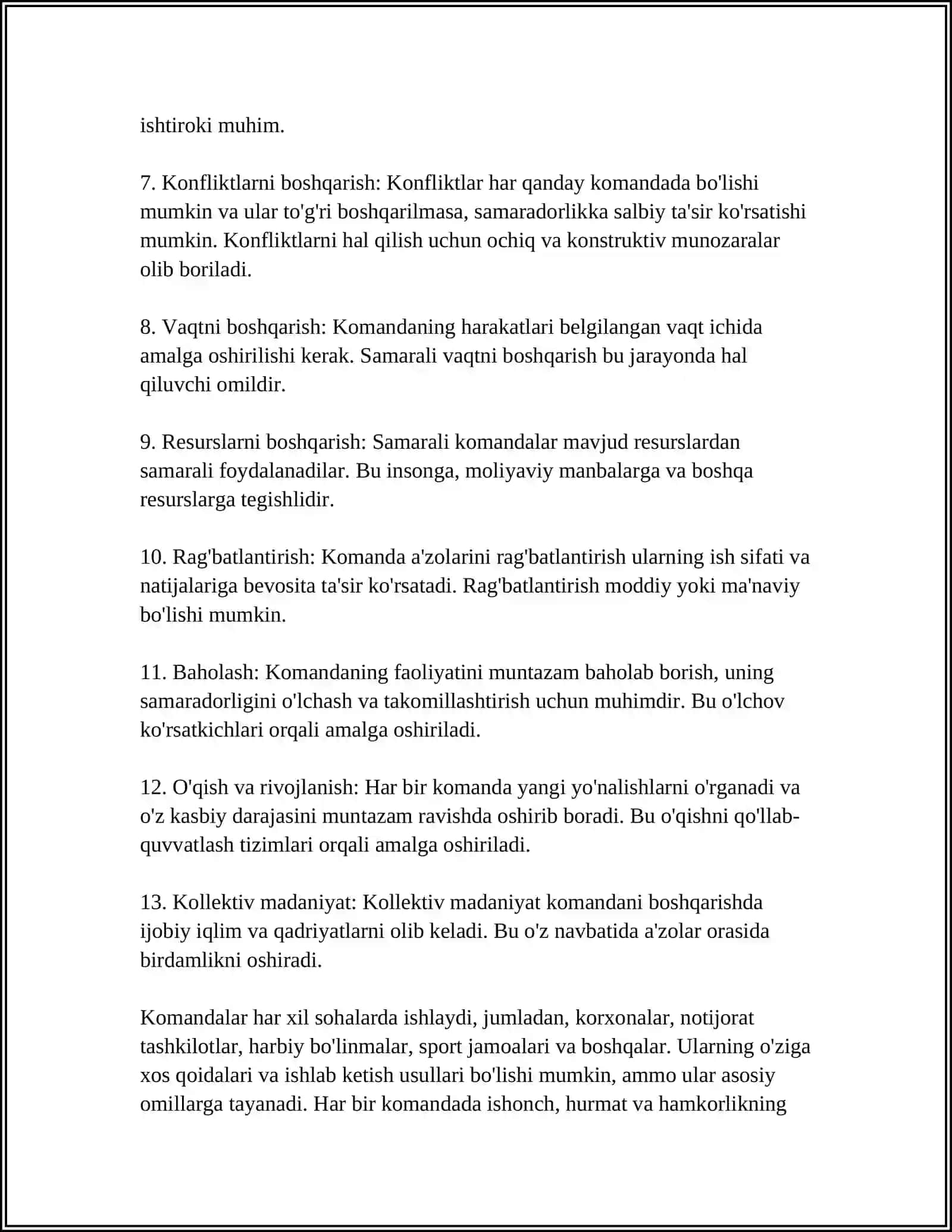 KOMANDA VA UNING RIVOJLANISH BOSQICHLARI 4