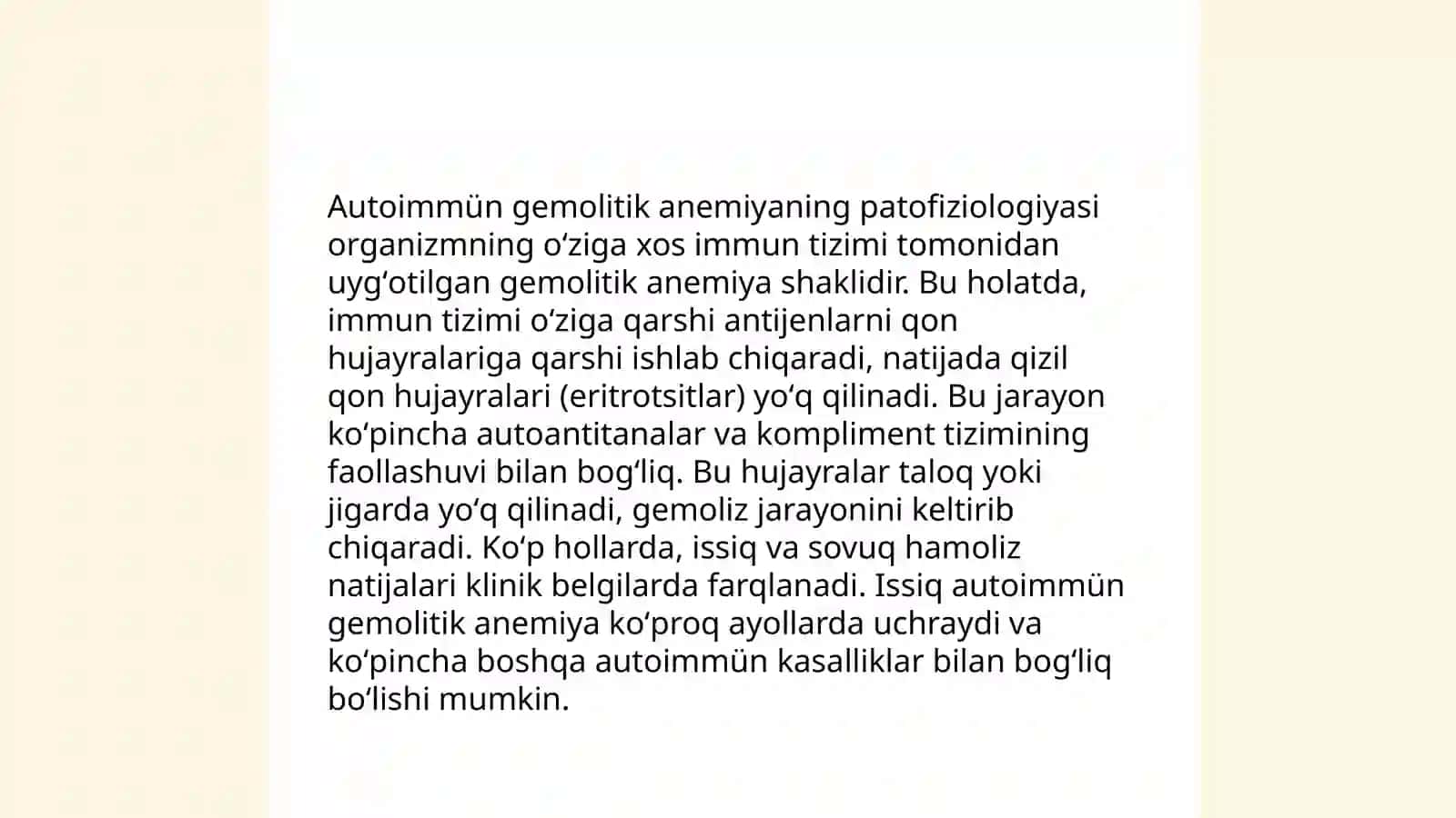Autoimmunn gemolitik anemiya 4
