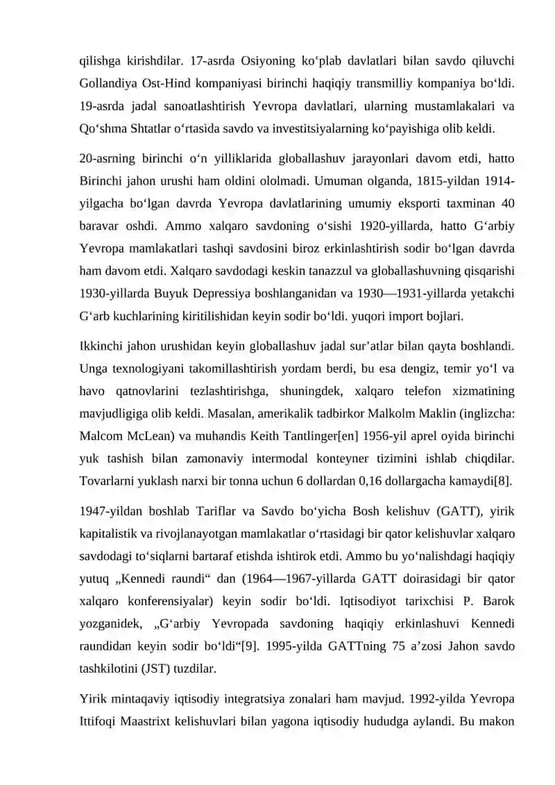 Globallashuv va uning mamlakat uchun xavfi 4