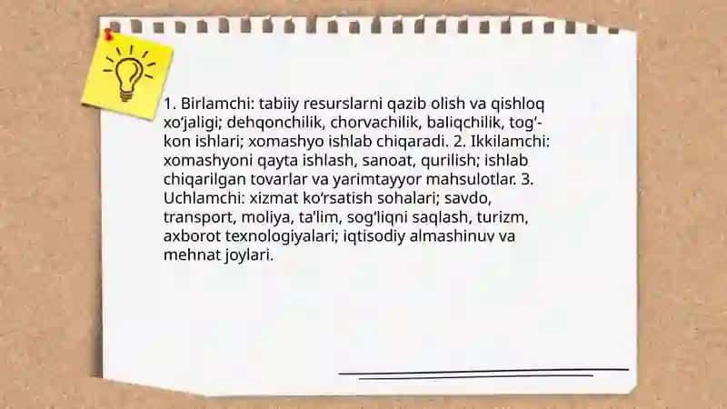 Xo‘jalik tarmoqlari haqida tushuncha 4