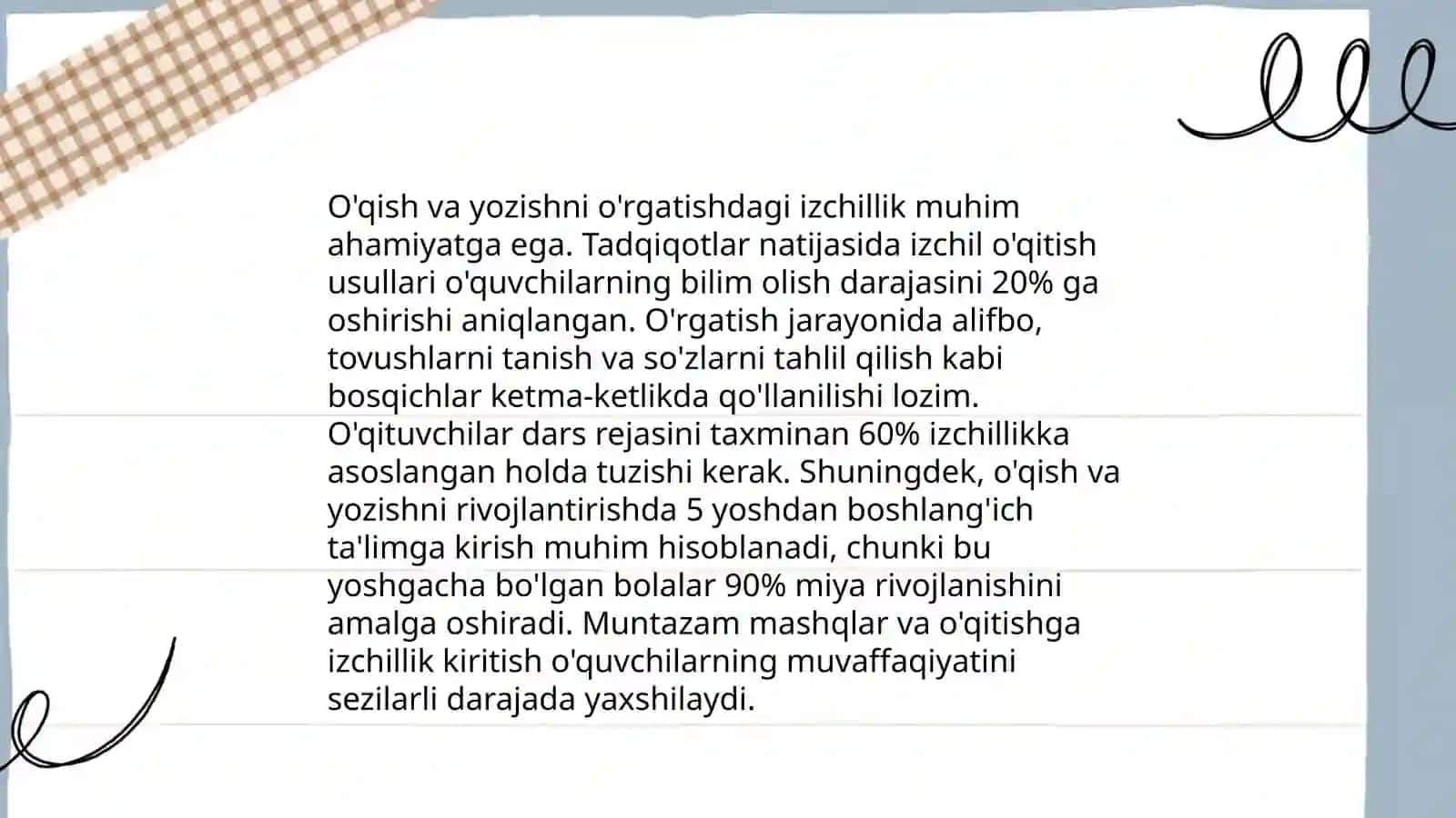 Boshlangich sinfda gap ustida ishlashning izchiligi 4