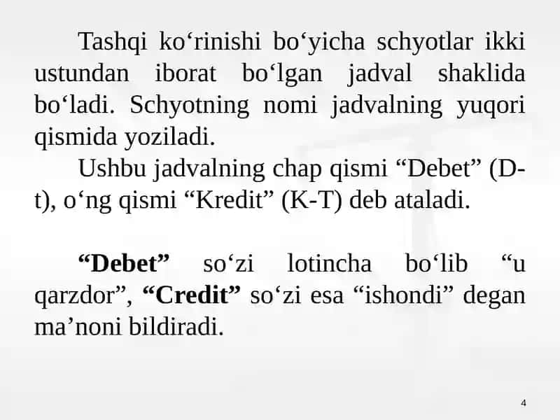 Xo‘jalik operatsiyalarida ikkiyoqlama yozuv 4