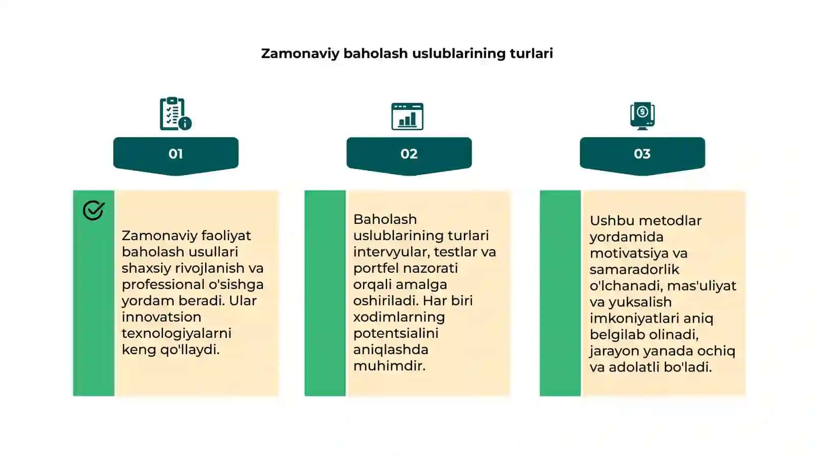 Personal faoliyatni baholashning zamonaviy uslublari 4