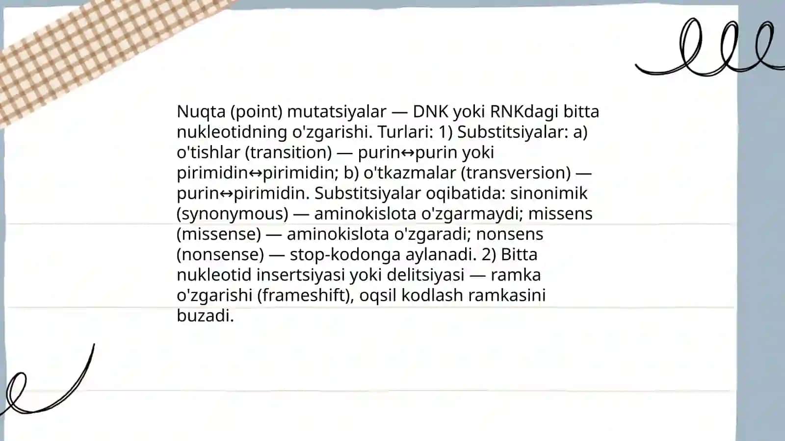 Mutatsion o'zgaruvchanlik 4