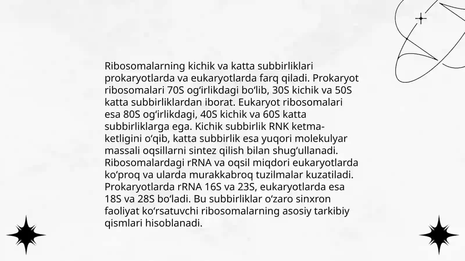 Ribosomalar tuzilishi 4