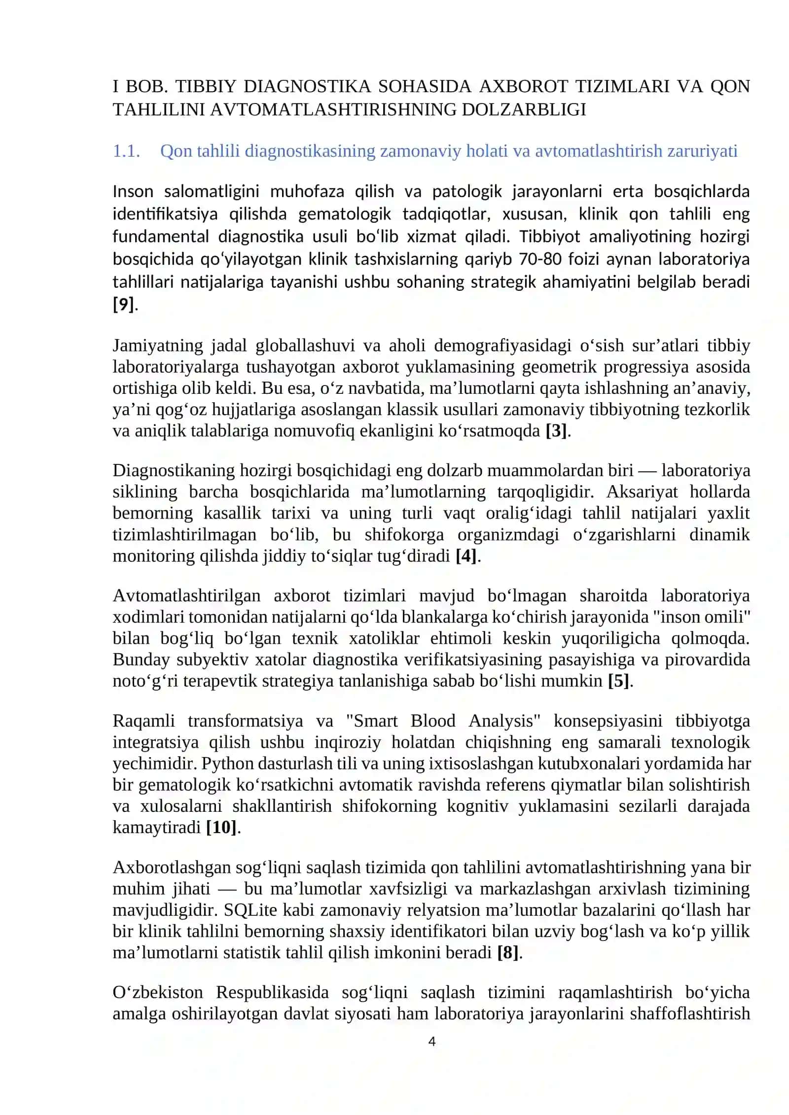 QON TAHLILINI AVTOMATLASHTIRISHNING DOLZARBLIGI 4