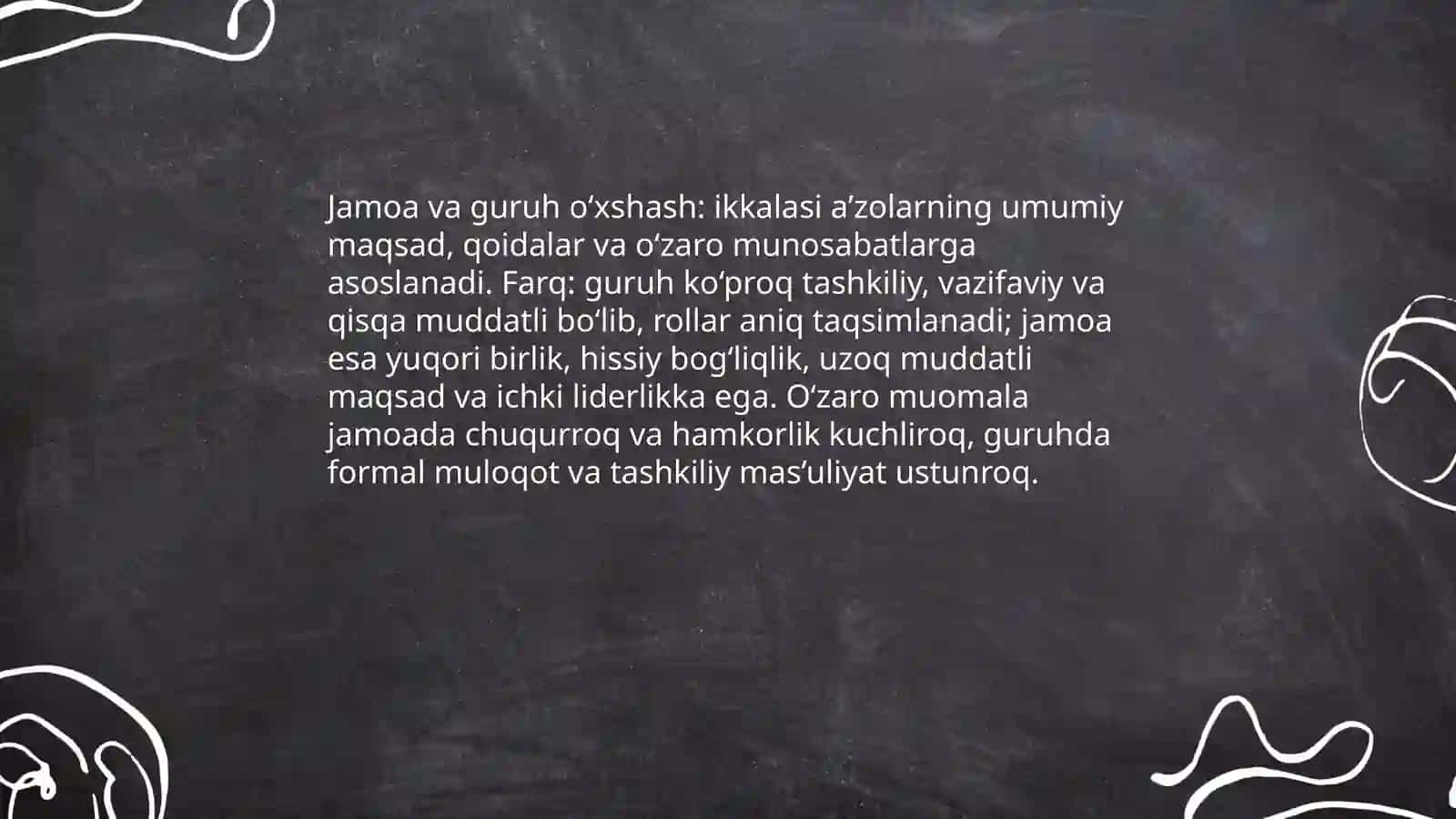 O'quchilar jamoasi bilan ishlash 4