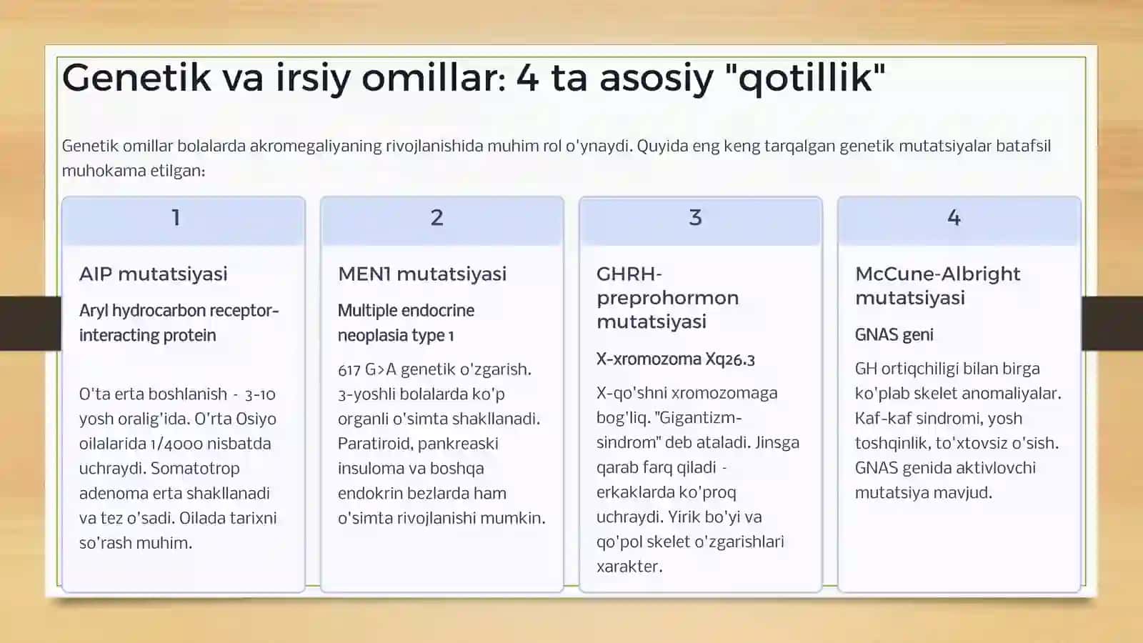 Bolalarda akromegaliya: Etiologiya va potogenezi 4